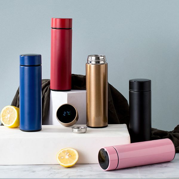 Led Temperature Display Thermal Vacuum Flasks Thermos Cup Stainless Steel Smart Water Bottle