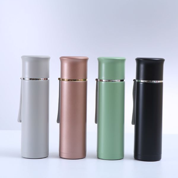 Custom Stainless Steel Double Wall Wide Mouth Vacuum Insulated Thermos Outdoor Portable Sports Water Bottle with Lid