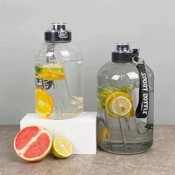 Custom Big Capacity Gym Drinking Plastic Transparent Water Bottle Outdoor Portable Tritan Bpa Free Sports Cup