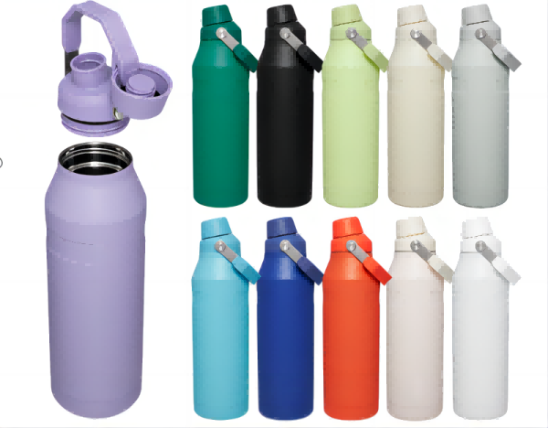 Double Wall Vacuum Insulated Water Bottle Stainless Steel Travel Outdoor Sports Water Bottle Tumbler with Handle