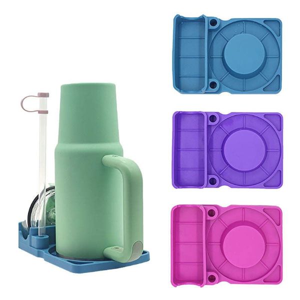 40oz Cup Water Bottle Accessories Silicone Drying Rack Tumbler Holder